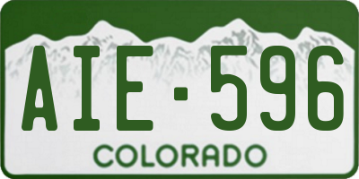 CO license plate AIE596