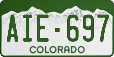 CO license plate AIE697
