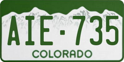 CO license plate AIE735
