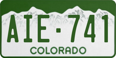 CO license plate AIE741