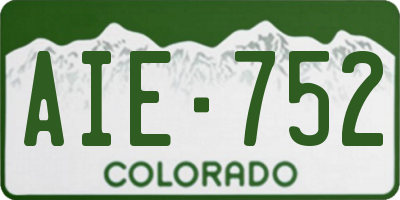 CO license plate AIE752