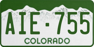 CO license plate AIE755