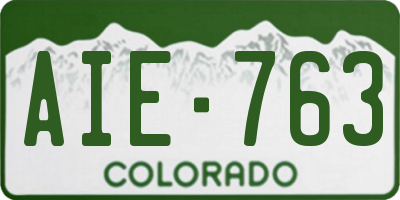 CO license plate AIE763