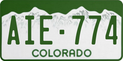 CO license plate AIE774