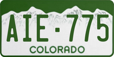 CO license plate AIE775