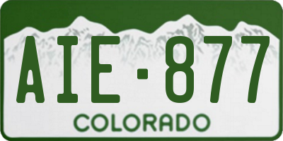CO license plate AIE877