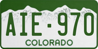 CO license plate AIE970
