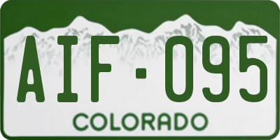 CO license plate AIF095