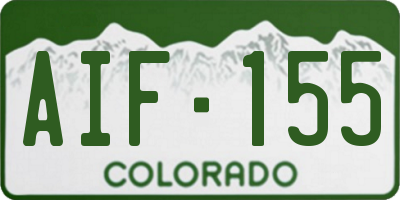 CO license plate AIF155