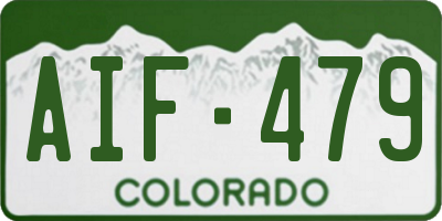 CO license plate AIF479