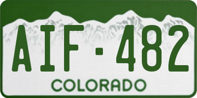 CO license plate AIF482