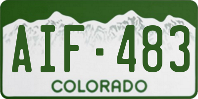 CO license plate AIF483