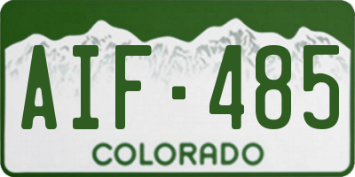 CO license plate AIF485