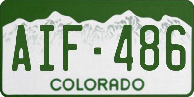 CO license plate AIF486
