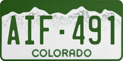 CO license plate AIF491