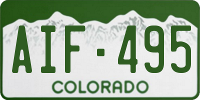 CO license plate AIF495