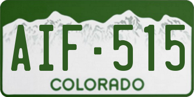 CO license plate AIF515