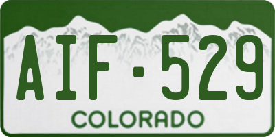 CO license plate AIF529