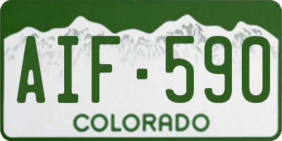 CO license plate AIF590