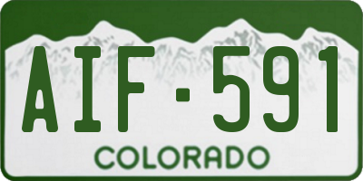 CO license plate AIF591