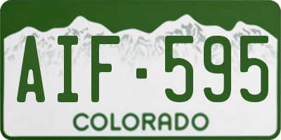 CO license plate AIF595