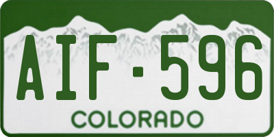 CO license plate AIF596
