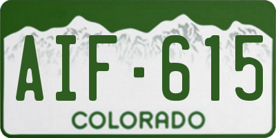 CO license plate AIF615