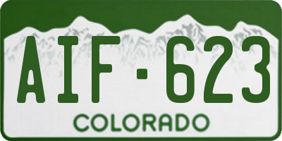 CO license plate AIF623