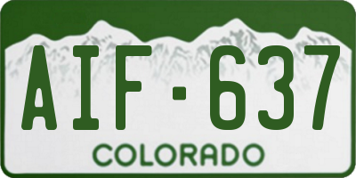 CO license plate AIF637