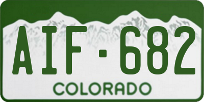 CO license plate AIF682