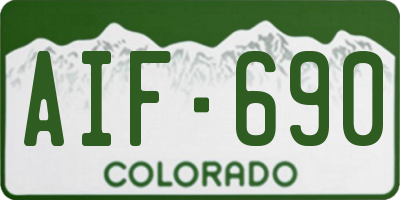 CO license plate AIF690