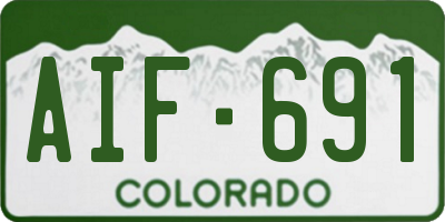 CO license plate AIF691