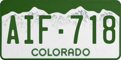 CO license plate AIF718