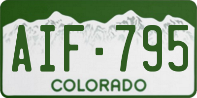CO license plate AIF795
