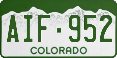 CO license plate AIF952