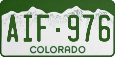 CO license plate AIF976