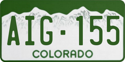 CO license plate AIG155