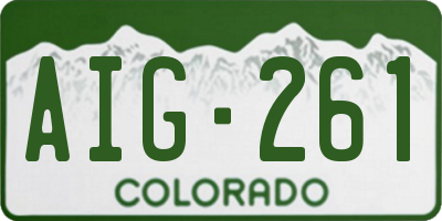 CO license plate AIG261