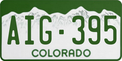 CO license plate AIG395