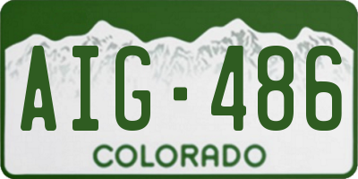 CO license plate AIG486