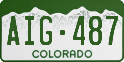 CO license plate AIG487