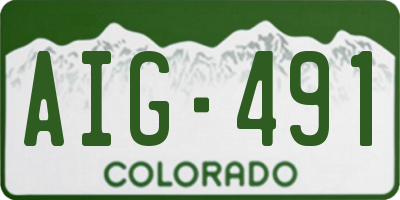 CO license plate AIG491