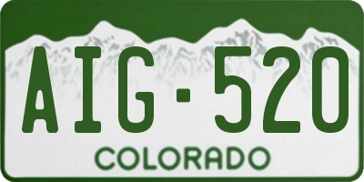 CO license plate AIG520