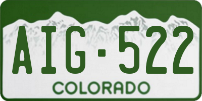 CO license plate AIG522