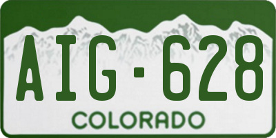 CO license plate AIG628