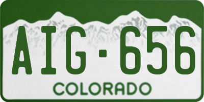 CO license plate AIG656