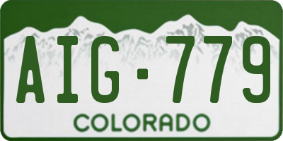 CO license plate AIG779