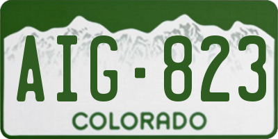 CO license plate AIG823