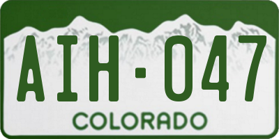 CO license plate AIH047