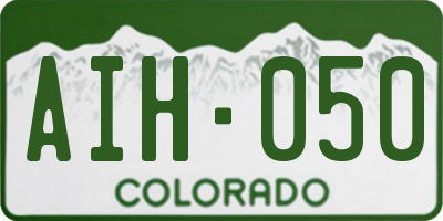 CO license plate AIH050